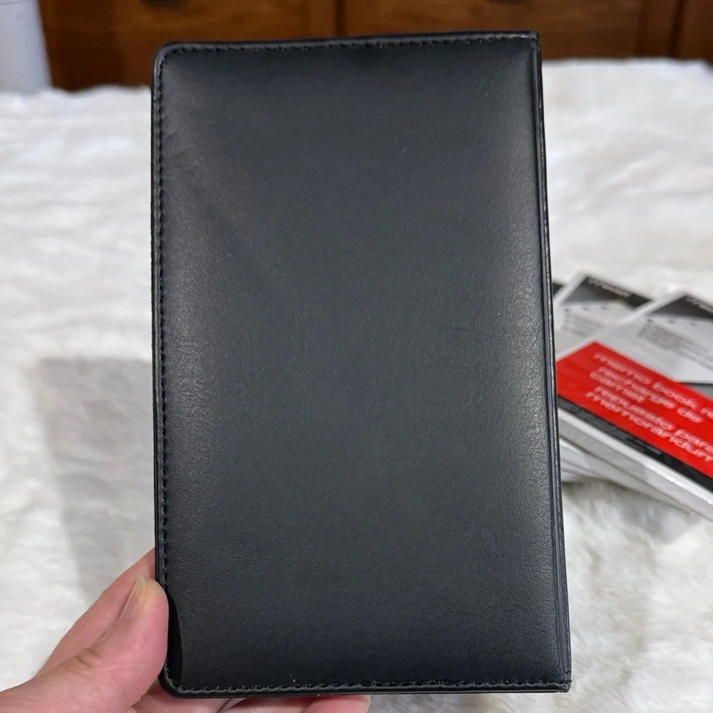 Embassy Black Planner with 6 New Mead Memo Pads